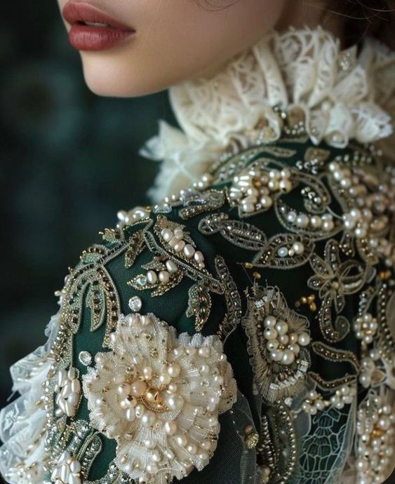 Nghệ Thuật Đính Kết Cườm Thủ Công là gì 1 dinh ket cuom len trang phuc