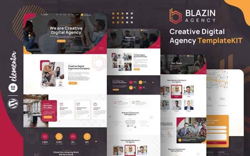 Blazin Creative Digital Agency Elementor Template Kit